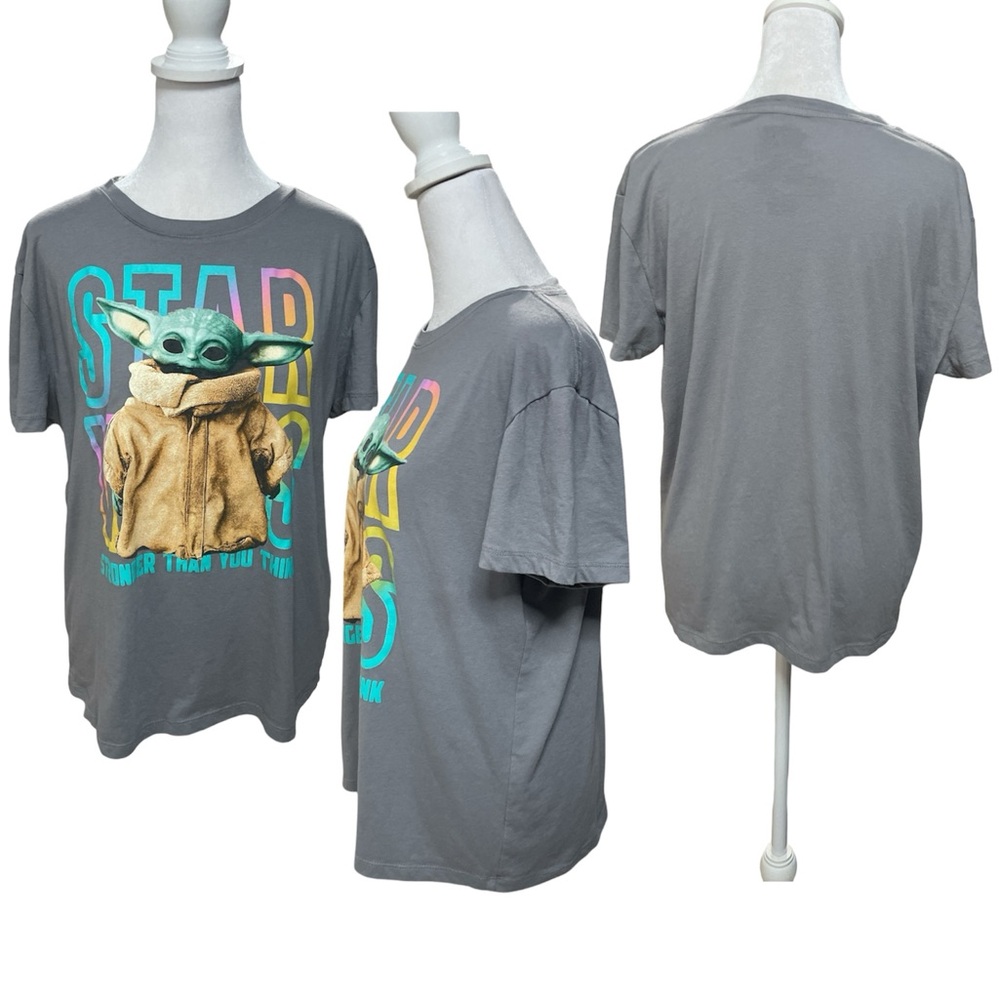 Star Wars Gray Grogu / Baby Yoda Graphic Short Sleeve T-Shirt Size Girls XL